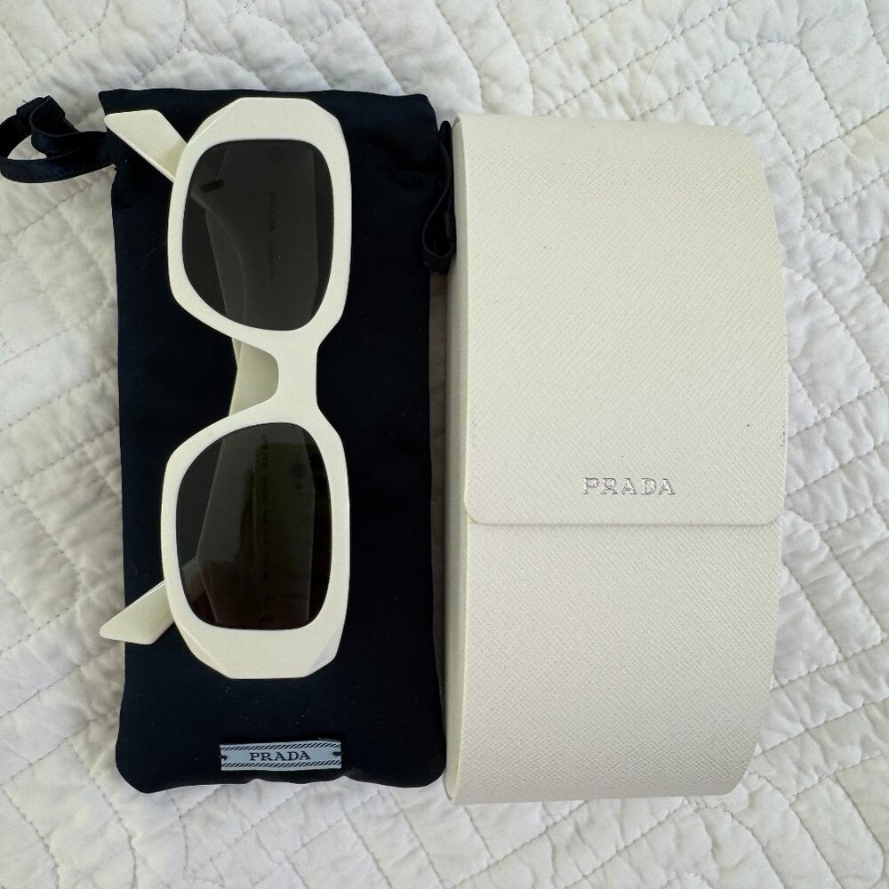 Prada white sunglasses - small, new without tags